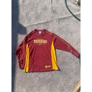 Vintage Washington Redskins Long Sleeve V-Neck Embroidered T-Shirt (Size L)